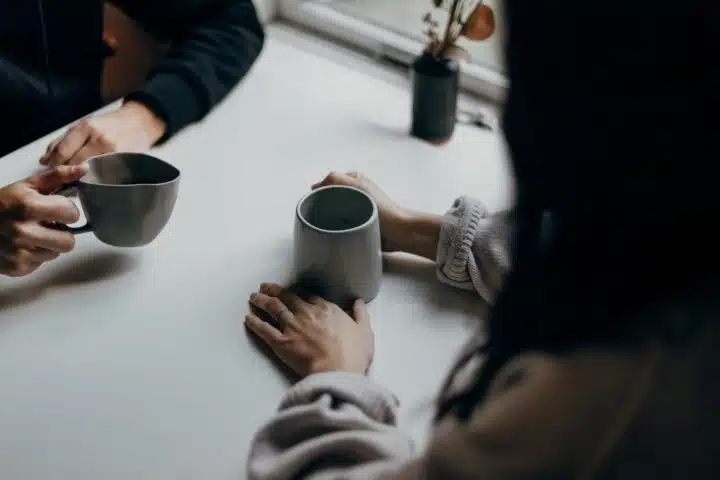 Koffie adviesgesprek camerabeveiliging